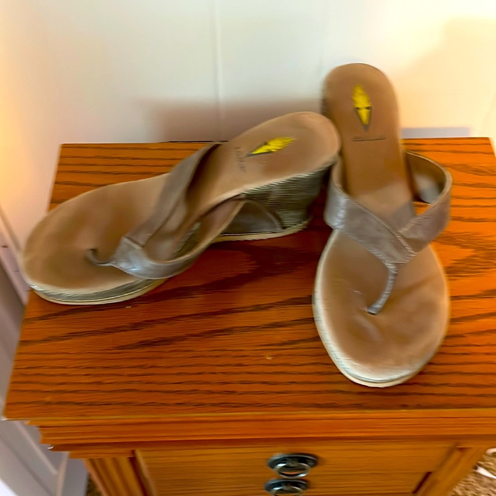 Brown high heels